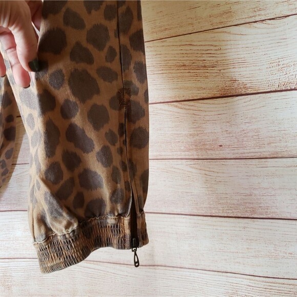 Anthro Tamarind Trouser Jogger/Lounge Giraffe Animal Print Brown Size 18W - Picture 4 of 16